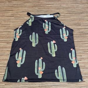 Cactus Halter Tank Top Womens Size Large